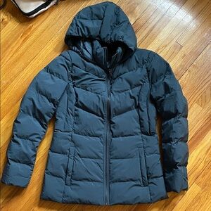 Packable Blue Puffer Jacket for Women